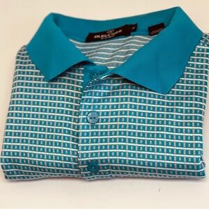 BUGATCHI Blue Men's Polo 100% Cotton Size M